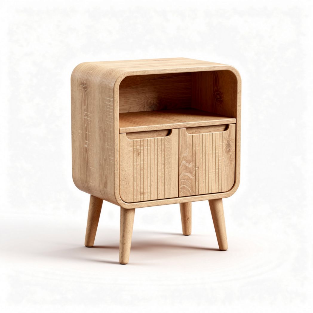 Table de chevet en bois avec compartiments de rangement dimensions 45 x 40 x 50cm