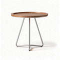 Table d'appoint ronde en bois et métal avec un diamètre de 45 cm et hauteur de 50 cm