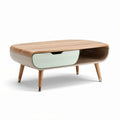 Table basse en bois 100 x 60 x 40 cm avec tiroir et design contemporain